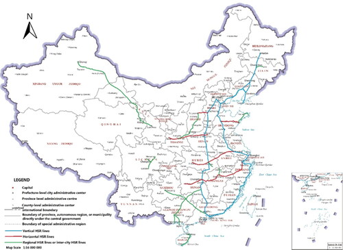 Figure 1. Chinese HSR network before 2015.Source: Authors.