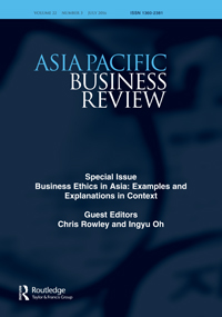 Cover image for Asia Pacific Business Review, Volume 22, Issue 3, 2016