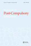 Cover image for Research in Post-Compulsory Education, Volume 19, Issue 4, 2014
