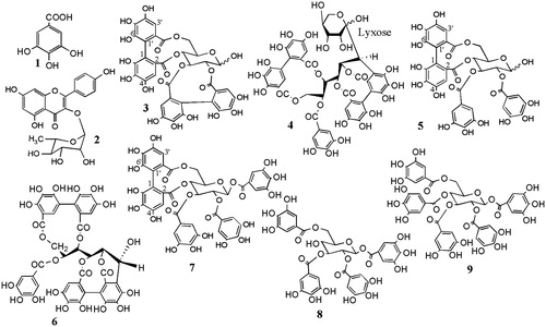 Figure 1. Structures of the isolated compounds.