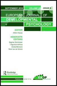 Cover image for European Journal of Developmental Psychology, Volume 13, Issue 5, 2016