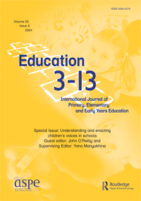 Cover image for Education 3-13, Volume 52, Issue 6, 2024