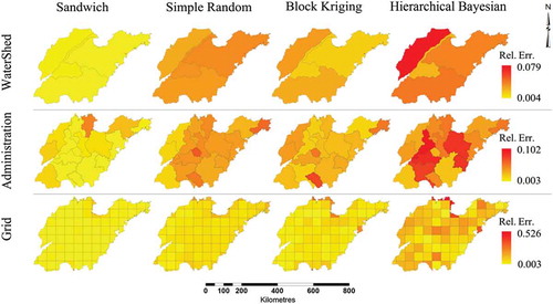 Figure 3. Error of the mapping of the cultivated land area in Shandong province, China (modified, Wang, Haining, et al. Citation2013, permitted by www.pion.co.uk and www.envplan.com).