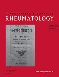 Cover image for Scandinavian Journal of Rheumatology, Volume 51, Issue 1, 2022