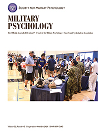 Cover image for Military Psychology, Volume 32, Issue 5, 2020