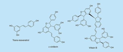 Figure 7.  Resveratrol and its oligomers.