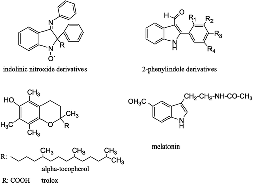 Figure 1 Structure of some antioxidants and 2PI derivatives.