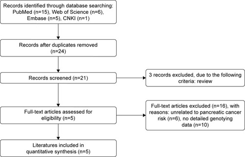 Figure 1 Flowchart of the literature selection process.