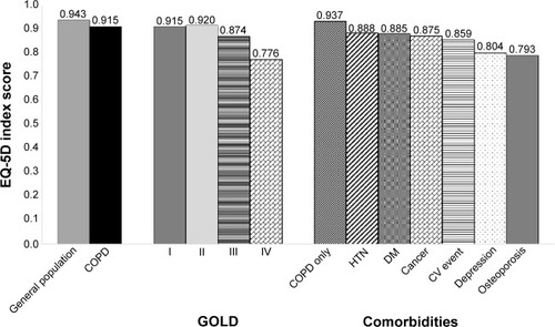 Figure 1 EQ-5D index among patients with COPD.