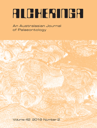 Cover image for Alcheringa: An Australasian Journal of Palaeontology, Volume 42, Issue 2, 2018