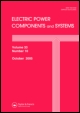 Cover image for Electric Power Components and Systems, Volume 10, Issue 5-6, 1985