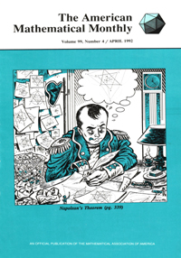 Cover image for The American Mathematical Monthly, Volume 99, Issue 4, 1992