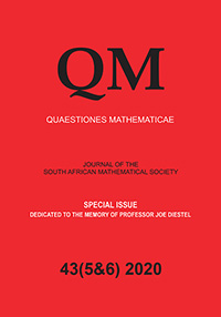 Cover image for Quaestiones Mathematicae, Volume 43, Issue 5-6, 2020