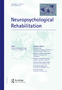 Cover image for Neuropsychological Rehabilitation, Volume 33, Issue 8, 2023