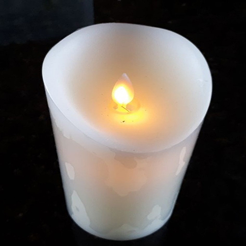 Figure 4 A burning candle to provide light.