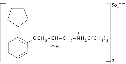 Figure 1.  Chemical structure of penbutolol sulfate.