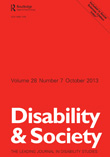 Cover image for Disability & Society, Volume 28, Issue 7, 2013