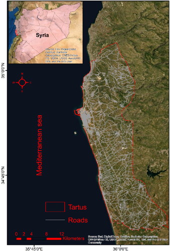 Figure 3. The geographical location of the study area.