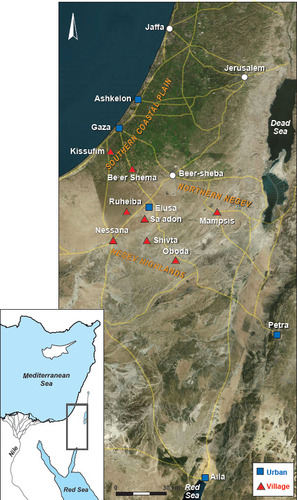 Figure 1 Map of study region and its Eastern Mediterranean context.