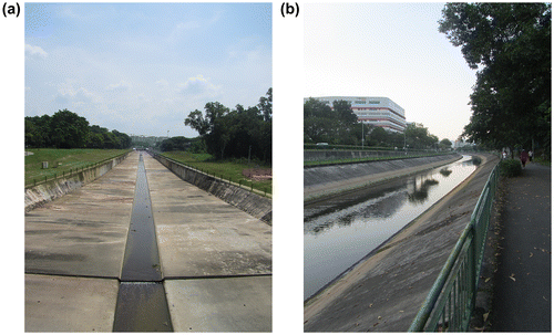 Figure 1. ‘Disciplined Circulation’: (a) Sungei Bedok, (b) Sungei Sembawang.