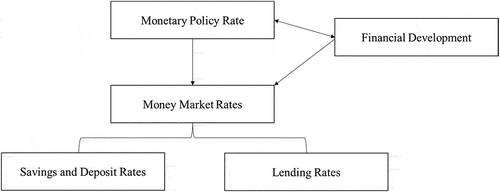 Figure 1. The link between financial development, monetary policy and the interest rate pass-through process.