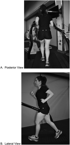 Figure 1. Screenshots from video running gait analysis.
