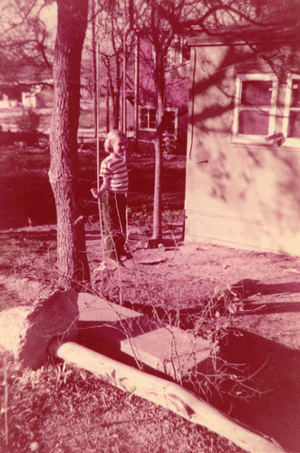 Figure 2.  Prefabricated home manufactured with asbestos-containing materials (1956). Photo courtesy of Rachel Maines.