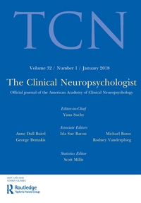 Cover image for The Clinical Neuropsychologist, Volume 32, Issue 1, 2018