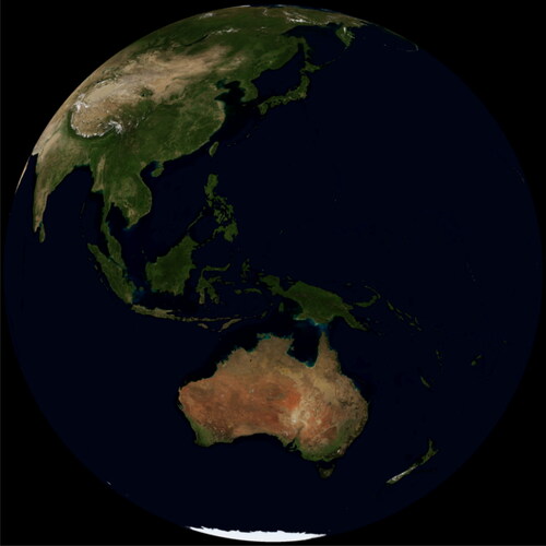 Figure 2. Blue Marble Next Generation base map.