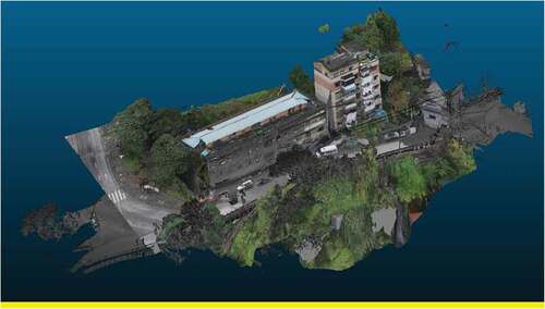 Figure 14. The integrated 3D point cloud that combines the UAV point cloud and the MMS point cloud