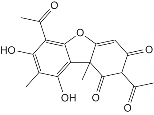 Figure 1. Structure of usnic acid.