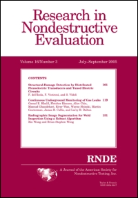 Cover image for Research in Nondestructive Evaluation, Volume 28, Issue 1, 2017