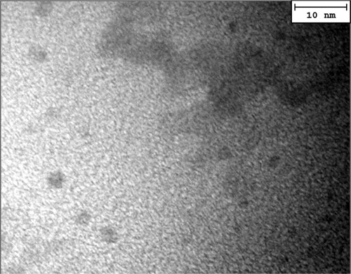 Figure 4. TEM micrograph of GAH CQD.