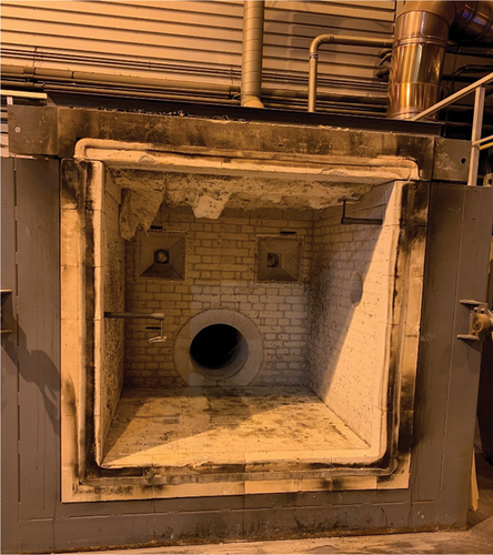 Figure 5. The fire resistance test furnace used for the tests.