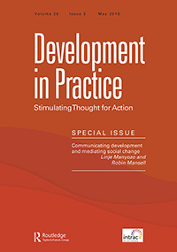 Cover image for Development in Practice, Volume 28, Issue 3, 2018