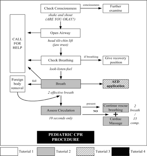 Figure 2. Basic Life Support Skills and their clustered skills tutorial at the module.