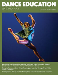 Cover image for Dance Education in Practice, Volume 8, Issue 1, 2022