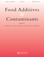 Cover image for Food Additives & Contaminants: Part A, Volume 31, Issue 4, 2014