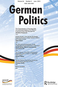 Cover image for German Politics, Volume 24, Issue 2, 2015