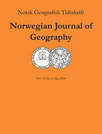 Cover image for Norsk Geografisk Tidsskrift - Norwegian Journal of Geography, Volume 72, Issue 2, 2018