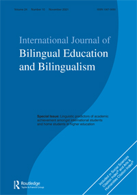 Cover image for International Journal of Bilingual Education and Bilingualism, Volume 24, Issue 10, 2021