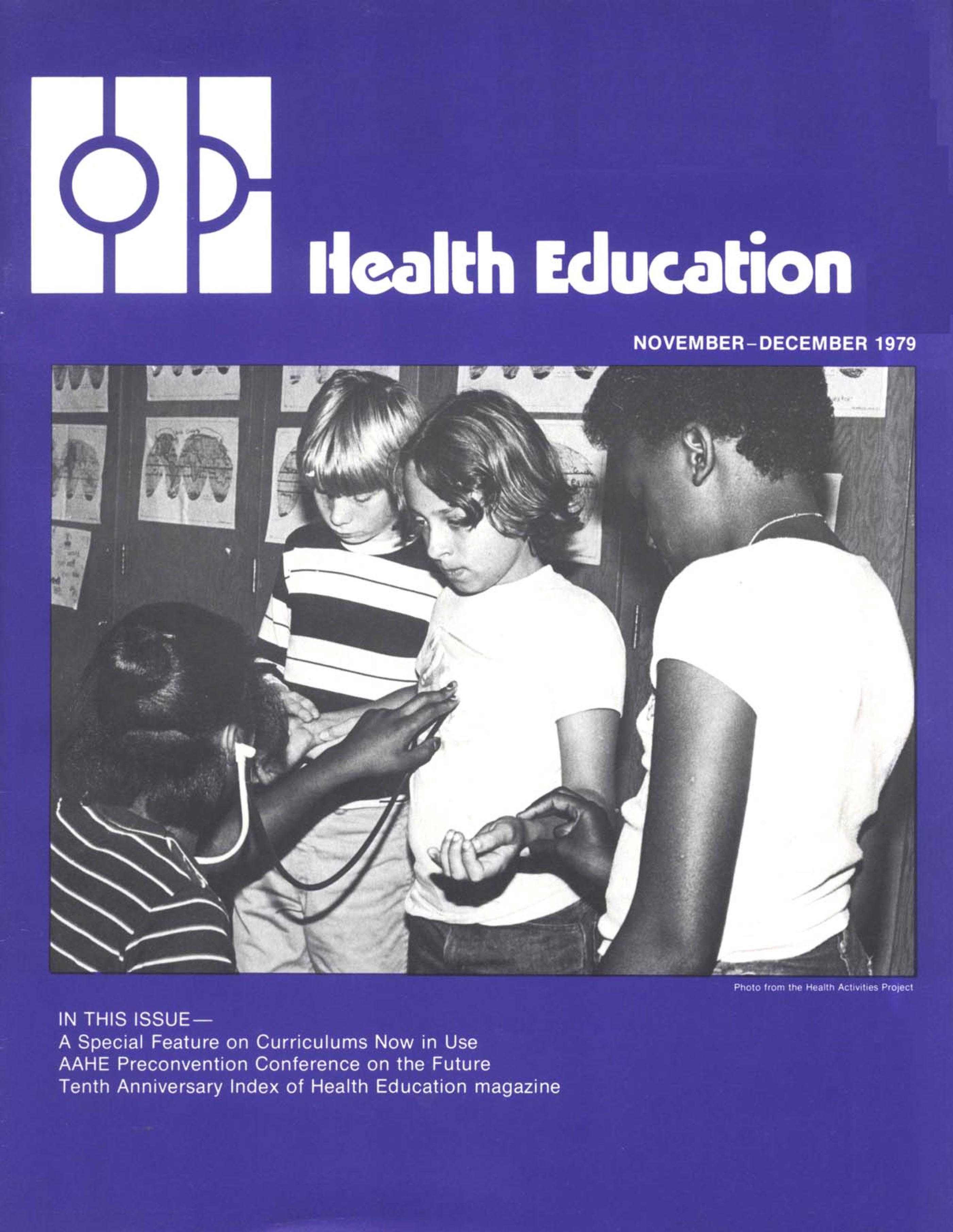 Cover image for American Journal of Health Education, Volume 10, Issue 6, 1979