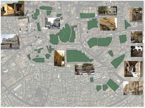 Figure 4. Pressures of economic forces resulting in the erosion of many historic districts, leaving only a few patches in old Doha (Courtesy of Qatar museums)