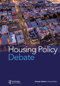 Cover image for Housing Policy Debate, Volume 33, Issue 3, 2023