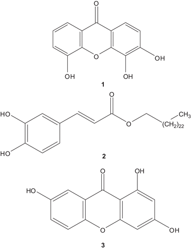 Figure 1.  Structure of compounds 1–3.