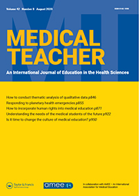 Cover image for Medical Teacher, Volume 42, Issue 8, 2020