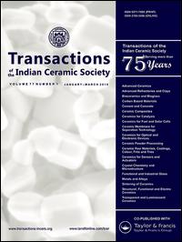 Cover image for Transactions of the Indian Ceramic Society, Volume 78, Issue 4, 2019