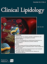Cover image for Clinical Lipidology and Metabolic Disorders, Volume 10, Issue 6, 2015