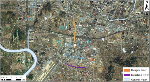 Figure 1. Geographic distribution of black and odorous water sampling points in Laishan District, Yantai City, China.