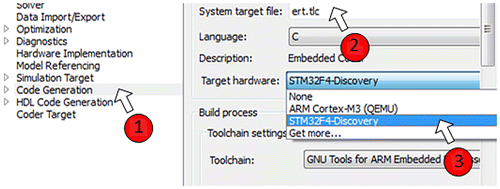 Figure 19. Select STMicroelectronics STM32F4 discovery board.